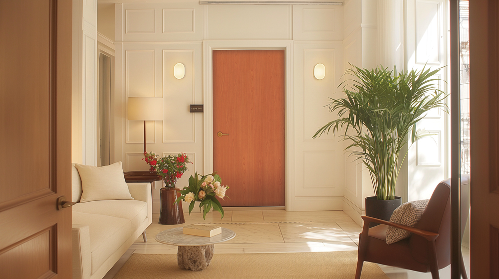 wood_veneer image shows wooden door